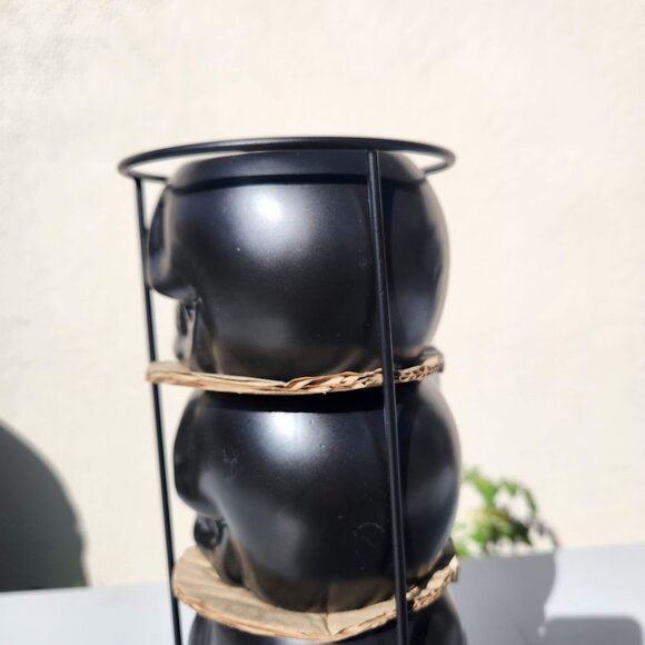 NEW Skull Mug Set of 4 Stackable Mugs Dia De Los Muertos Skulls Halloween Stonew - Picture 11 of 16